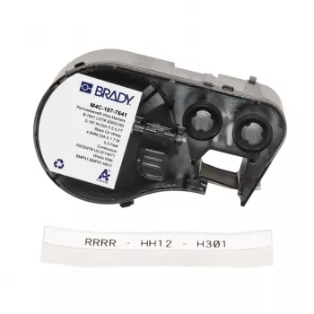 BRADY BMP41/BMP51/BMP53/M511 vähähalogeeninen lämpökutisteva hylsy johdinmerkintään, valkoinen, 38,1 mm x 6,4 m