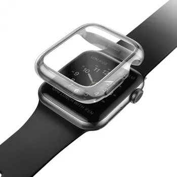 UNIQ Garde -kotelo Apple Watch 44 mm (sarja 4/5/6/SE/SE2/SE3), savunharmaa