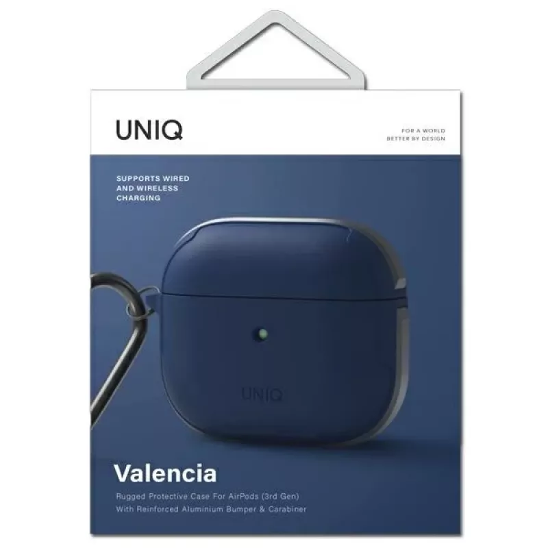 UNIQ Valencia antibakteerinen kotelo AirPods 3. sukupolvi, sininen