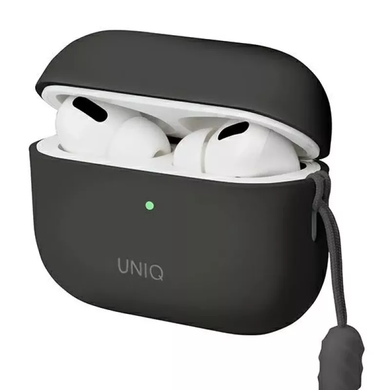 UNIQ Lino -silikonikotelo AirPods Pro 2. sukupolvi (2022/2023), tuhkanharmaa