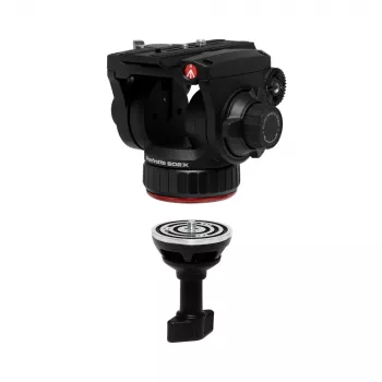 Manfrotto 520BALLSHX 75 mm puolipallo lyhyellä kahvalla jalustan tasaukseen