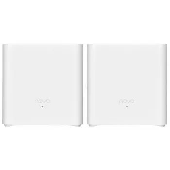 Tenda MX3 (2 kpl:n pakkaus) AX1500 koko kodin Mesh-WLAN-6-järjestelmä, dualband, 2 Gigabit-porttia per yksikkö, valkoinen