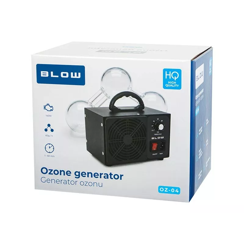 Blow OZ-04 otsonigeneraattori, 60 000 mg/h, 140 W, Musta