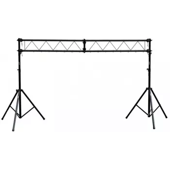 STAND4ME Lighting Ramp DJ-telineportti, 3m ristikkojärjestelmä teleskooppijalustalla, 100kg kuormitus, musta