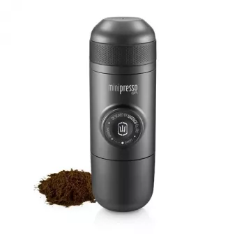 Wacaco Minipresso GR kannettava espressokeitin - manuaalinen, 8 bar, jauhettu kahvi, musta