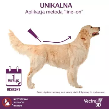 Ceva Vectra 3D Spot-On-liuos koirille 1,5-4 kg – 3 pipettiä (keltainen)