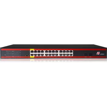 GETFORT GF-124-24PG-2S-400 24-porttinen Gigabit PoE+ -kytkin, 2 SFP-uplinkia, 400W budjetti, rack-asennus