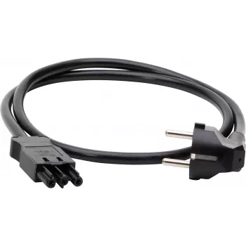 KOPP ELEKTROTECHNIK suojakosketin-jatkojohto, 1,5 mm², GST18i3-yhteensopiva, 1 m, musta