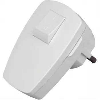 Kopp suojakosketin-kulmapistoke kytkimellä, valkoinen, 16 A, IP20