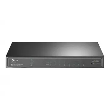 TP-Link Omada SG2008P 10-porttinen Gigabit Smart PoE+ -kytkin, 8× PoE+ 61W, 2× SFP, Cloud SDN, tuulettimeton, V3.3
