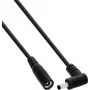 InLine® DC-jatkojohto, kulmapistoke, 4,0 x 1,7 mm, musta, 5 m