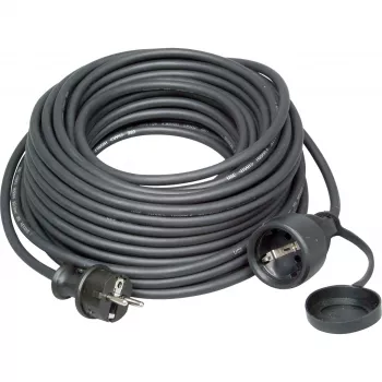 KOPP ELEKTROTECHNIK 25 m raskas kumijatkojohto, Schuko, H07RN-F, IP44, 16 A, musta