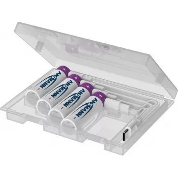 ANSMANN 1312-0044 Li-Ion AA-akut (Typ 2200), 4 kpl:n pakkaus ja säilytysrasia