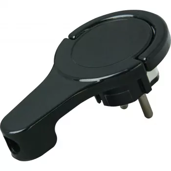 HEINRICH KOPP 172005030 Schuko-lattapistoke pidikkeellä, 3x1,5 mm², musta