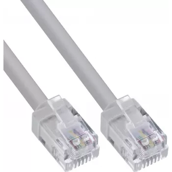 InLine modulaarinen pyöreä kaapeli RJ12, uros-uros, 6-johdin, 6P6C, 20 m