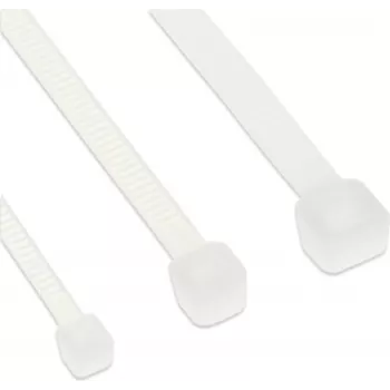 InLine® nippuside 200 mm x 4,8 mm, luonnonvalkoinen, 100 kpl
