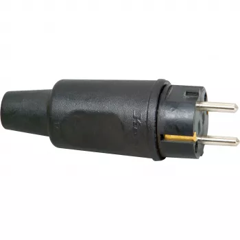 Kopp 179516009 Schuko-turvapistoke, kumi, 16 A, 230 V, IP44, musta