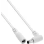 InLine® DC-jatkokaapeli, kulmaliitin, 5,5 x 2,5 mm, valkoinen, 2 m