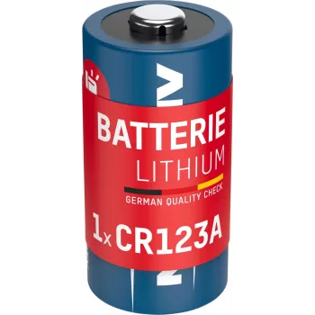 ANSMANN 1510-0072 CR123A litiumparisto – 3V 1600mAh, korkea energiatiheys, 10 vuoden varastointikestävyys (suurpakkaus)