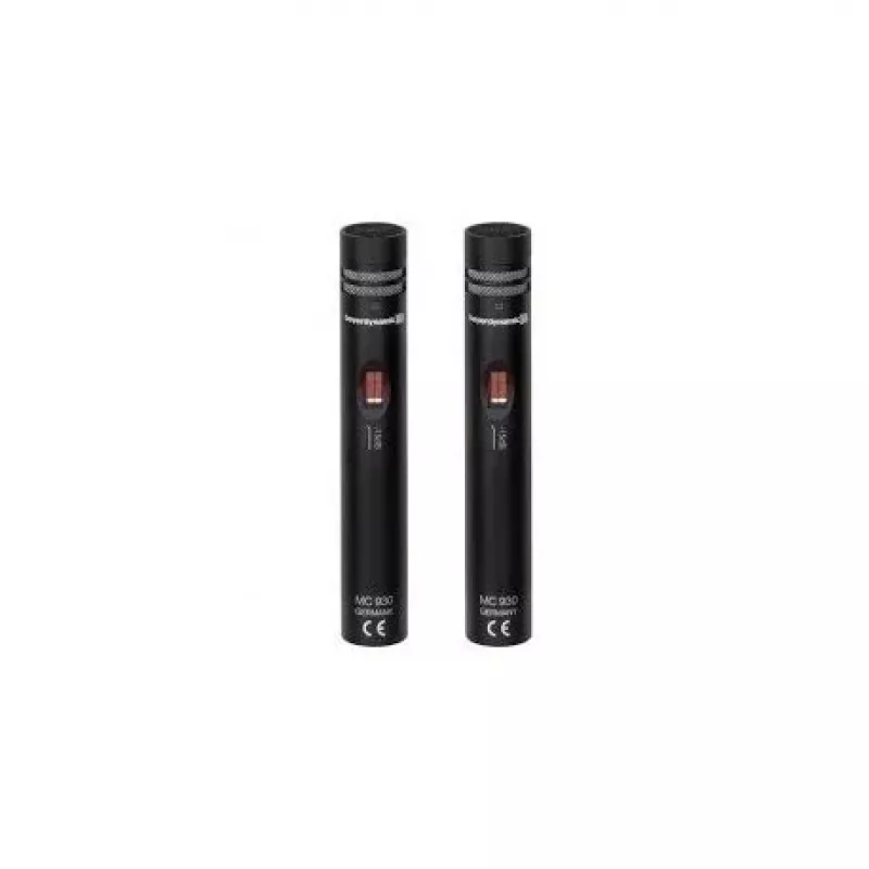beyerdynamic MC 930 Stereo Set B-tavara - pari pientä kalvokondensaattorimikrofonia tarvikkeineen