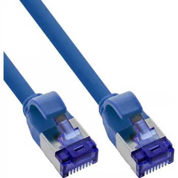 INLINE® B-74914B ohut Cat.6A S/FTP LSZH patch-kaapeli, sininen, 1,5 m, 100 kpl:n pakkaus (bulk)