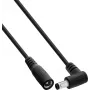 InLine® DC-jatkokaapeli, kulmapistoke, 5,5 x 2,1 mm, musta, 3 m