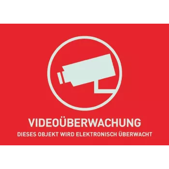 ABUS videovalvonta-varoitus tarra, 148 x 105 mm (AU1320)