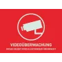 ABUS Videovalvonnan varoitustarra, 148x105 mm (AU1320)