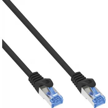 InLine® Cat.6A S/FTP LSZH -verkkokaapeli, CCA, musta, 1,5 m, 70 kpl:n pakkaus