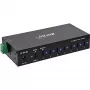 DELOCK InLine® USB 3.2 Gen.1 teollisuuskeskitin, USB-C, 7-porttinen, virtalähteellä