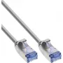 InLine® ohut verkkokaapeli U/FTP PiMf Cat.6A harmaa 3 m