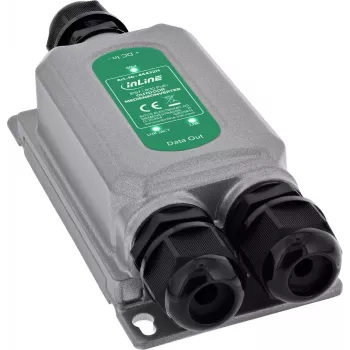 InLine® PoE+ -mediakonvertteri ulkokäyttöön IP67 IK10 1 Gb/s RJ45 SFP