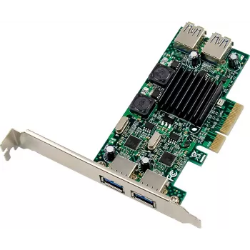 InLine® USB 3.2 Gen.1 PCIe-liitäntäkortti, 4-porttinen, sisäinen/ulkoinen