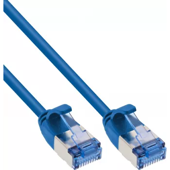 InLine® ohut Cat.6A U/FTP -verkkokaapeli, 2 m, sininen, 10GbE, LSZH