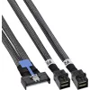 InLine® MCIO-kaapeli, MCIO x8 2x MiniSAS-HD SFF-8643, 1 m