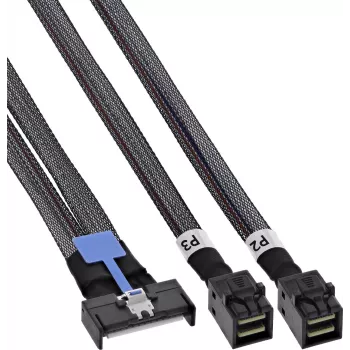 InLine® MCIO-kaapeli, MCIO x8 2x MiniSAS-HD SFF-8643, 1 m