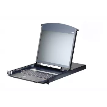 ATEN KL1108VN 8-porttinen 19 tuuman LCD KVM over IP -kytkin, Dual Rail, US-näppäimistö