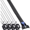 InLine® MCIO x8 -haarakaapeli 8x SATA, 1 m