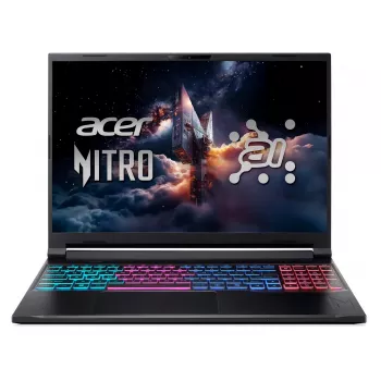 Acer Nitro V 16S AI -pelikannettava - Ryzen AI 7 350, 16 tuuman WQXGA 165Hz, 16GB DDR5, 1TB SSD, NVIDIA GeForce RTX 5050, Windows 11 Pro, musta