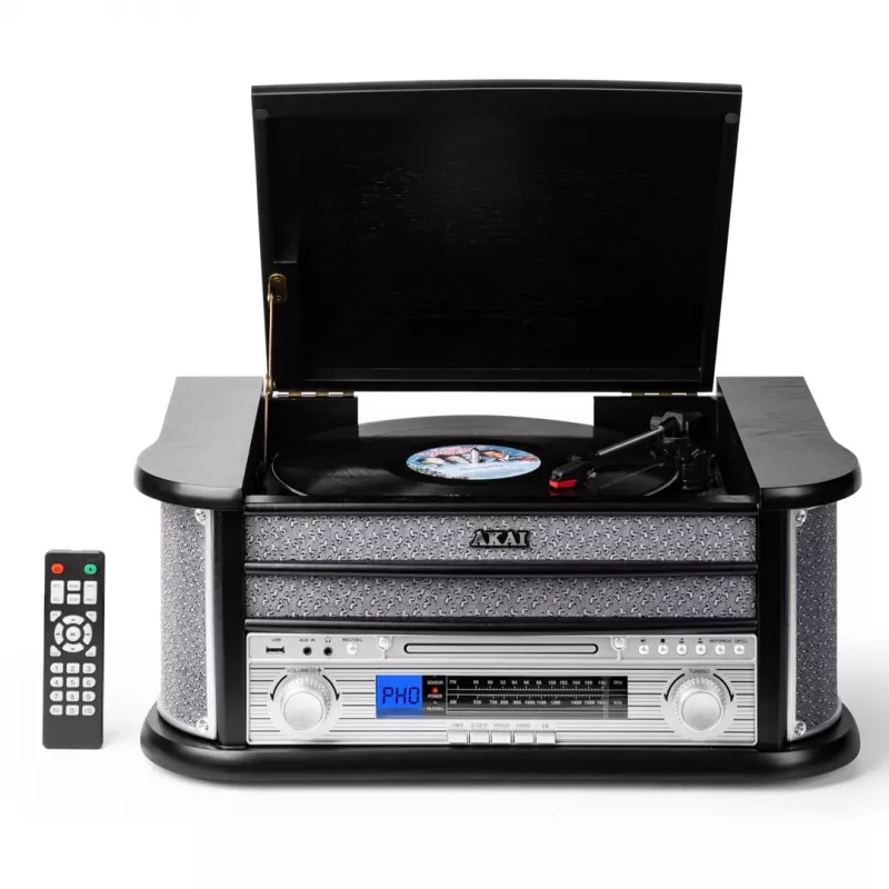 AKAI ATT-350CC levysoitin CD:llä, kasettisoittimella, USB-tallennuksella ja AM/FM-radiolla