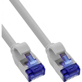 125 kpl B-Pack InLine® Slim Cat.6A S/FTP LSZH -verkkokaapeli harmaa 1 m