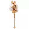 LEAN TOYS keppihevonen laukka- ja hirnahdusäänillä, beige, 100 cm
