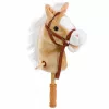 LEAN TOYS keppihevonen laukka- ja hirnahdusäänillä, beige, 100 cm