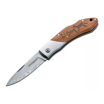 Boker Magnum Caveman Damascus taittoveitsi 01RY818DAM