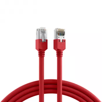 EFB Elektronik K2793.0,50 RJ45 crossover patch-kaapeli Cat.5e SF/UTP, Hirose TM11, Draka UC300, 0,5 m, punainen