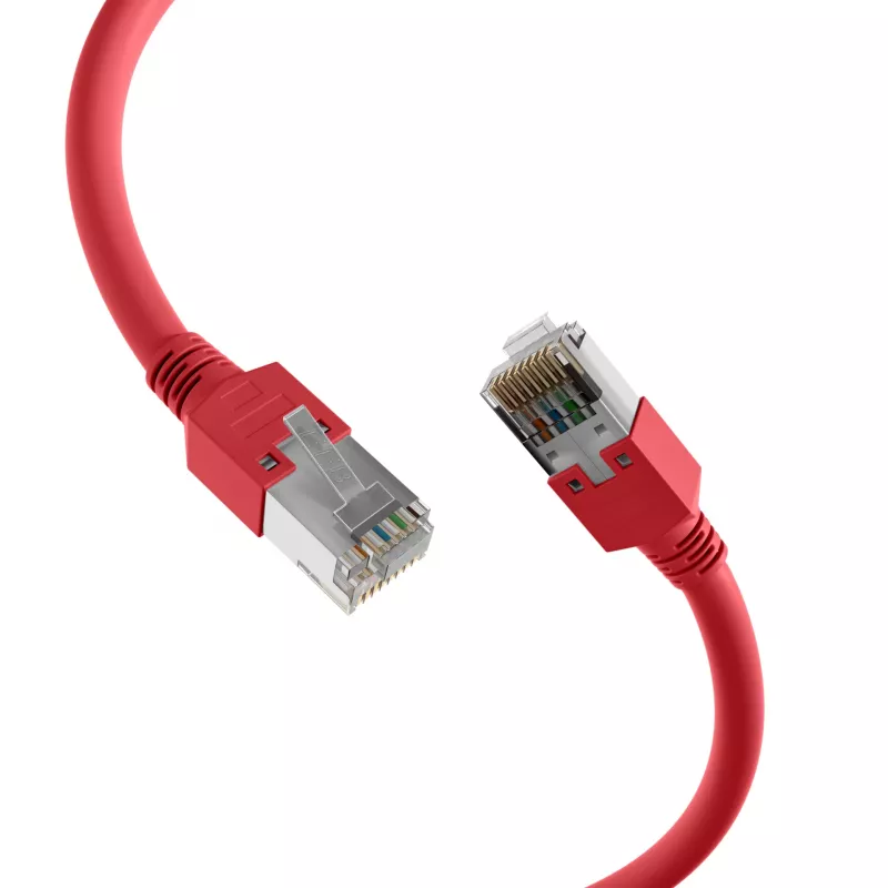 EFB Elektronik K2793.0,50 RJ45 crossover patch-kaapeli Cat.5e SF/UTP, Hirose TM11, Draka UC300, 0,5 m, punainen