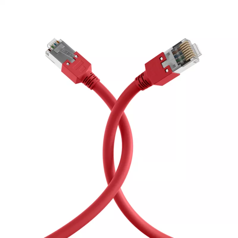 EFB Elektronik K2793.0,50 RJ45 crossover patch-kaapeli Cat.5e SF/UTP, Hirose TM11, Draka UC300, 0,5 m, punainen