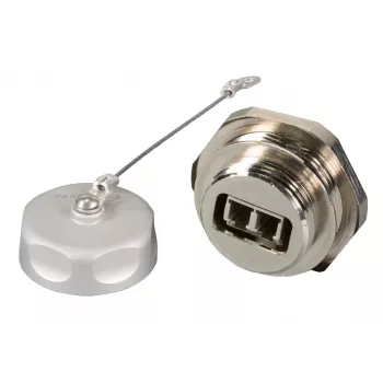 EFB Elektronik IP67DFKLCDM LC-duplex-läpivientiliitin, metallikotelo, keraaminen holkki, M25