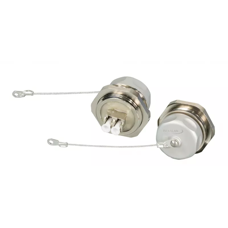 EFB Elektronik IP67DFKLCDM LC-duplex-läpivientiliitin, metallikotelo, keraaminen holkki, M25