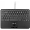 PERIX PERIBOARD-427 H DE johdollinen USB-mininäppäimistö integroidulla trackballilla ja taustavalolla, musta